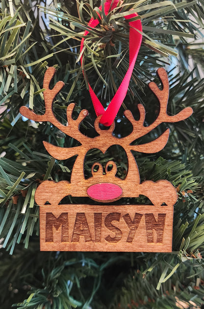 Reindeer Name Ornaments