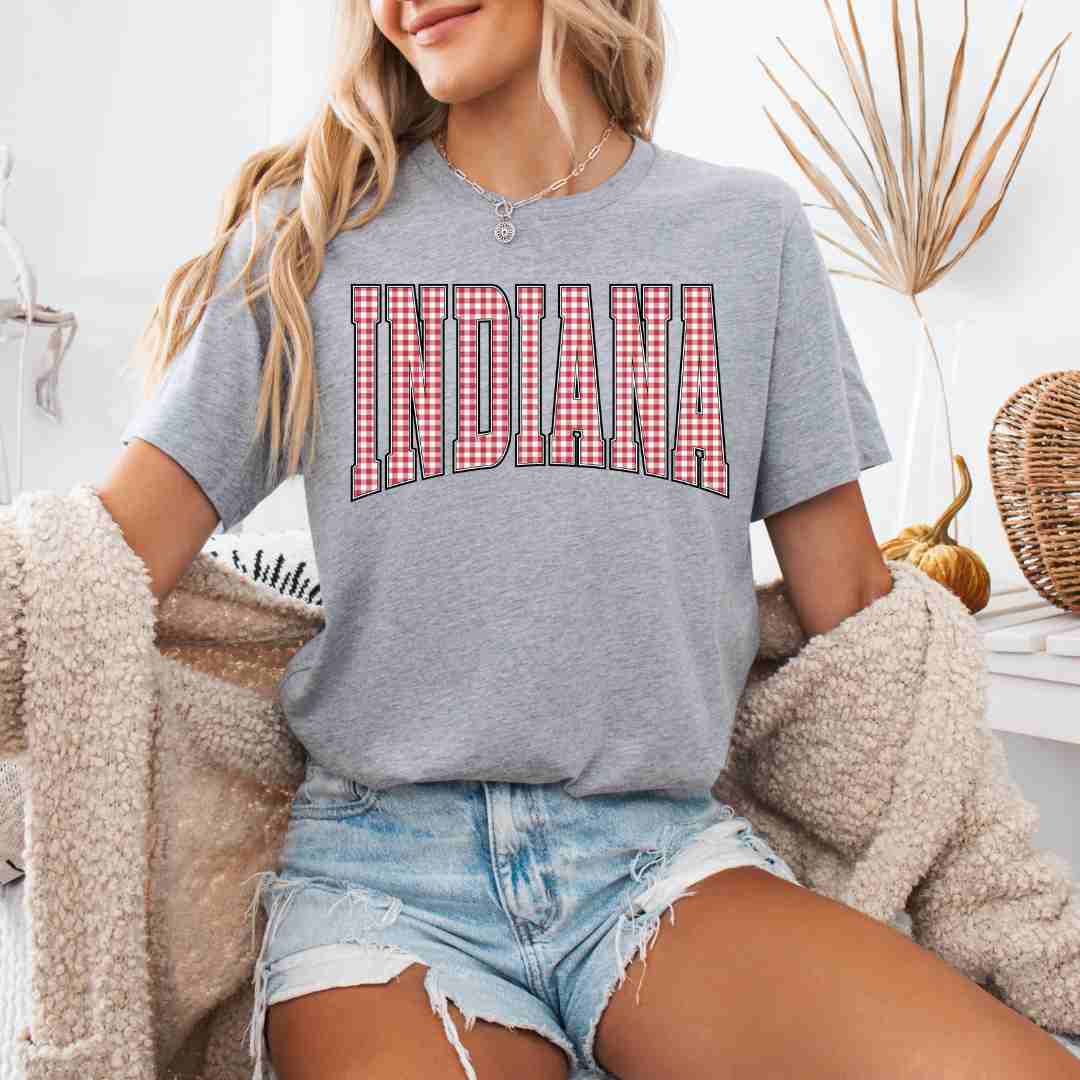 Indiana Red Check T-shirt