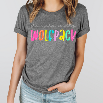 Wolfpack  Funky Letter Shirt