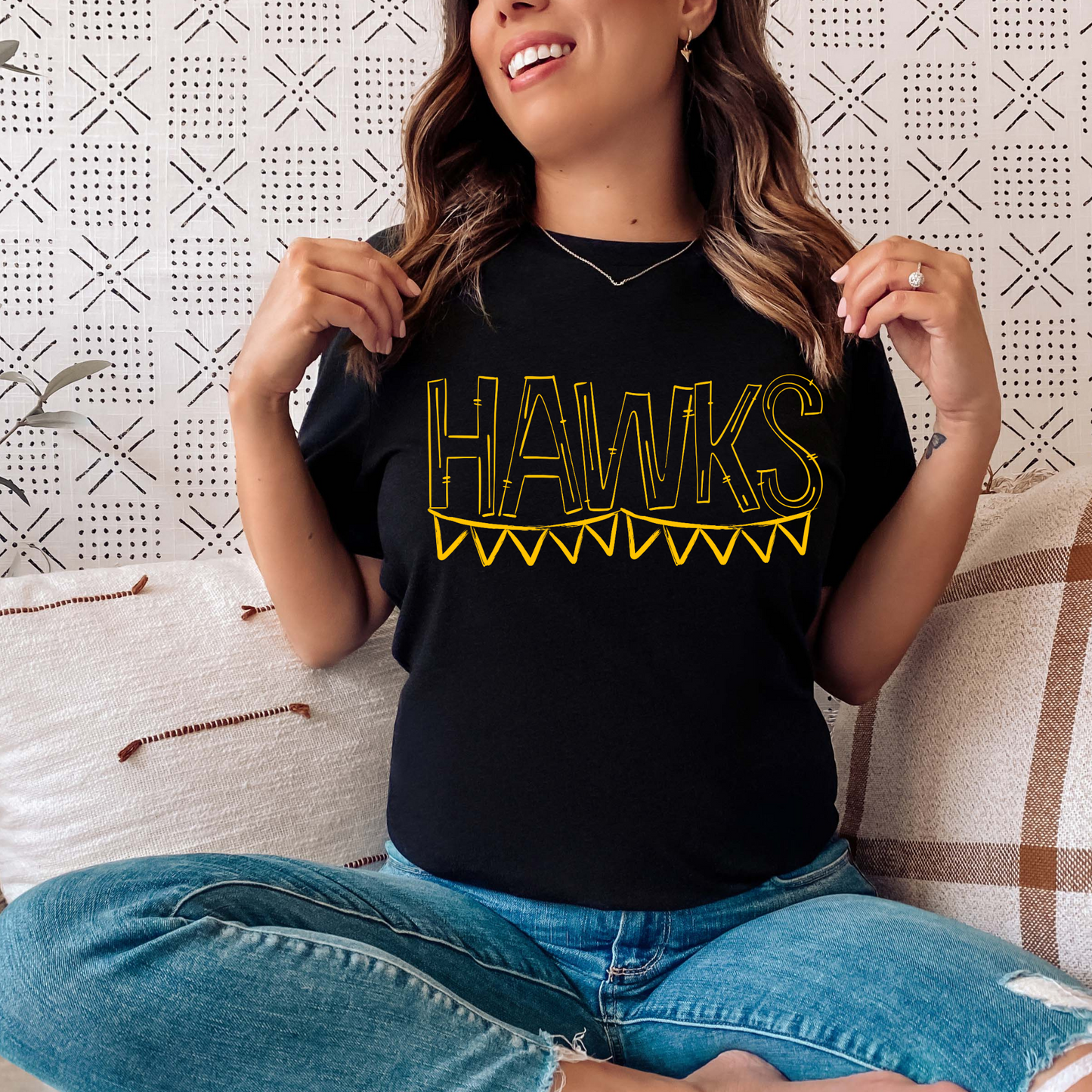 Hawks Sketchy Pennant T-shirt