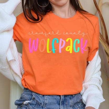 Wolfpack  Funky Letter Shirt