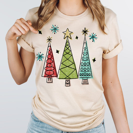 Whimsical Trees Christmas T-Shirt