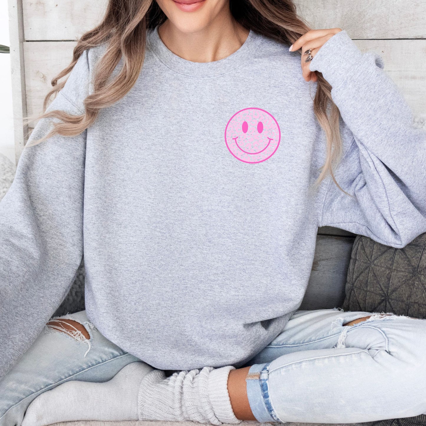 Smiley Face Valentine's Day Sweatshirt
