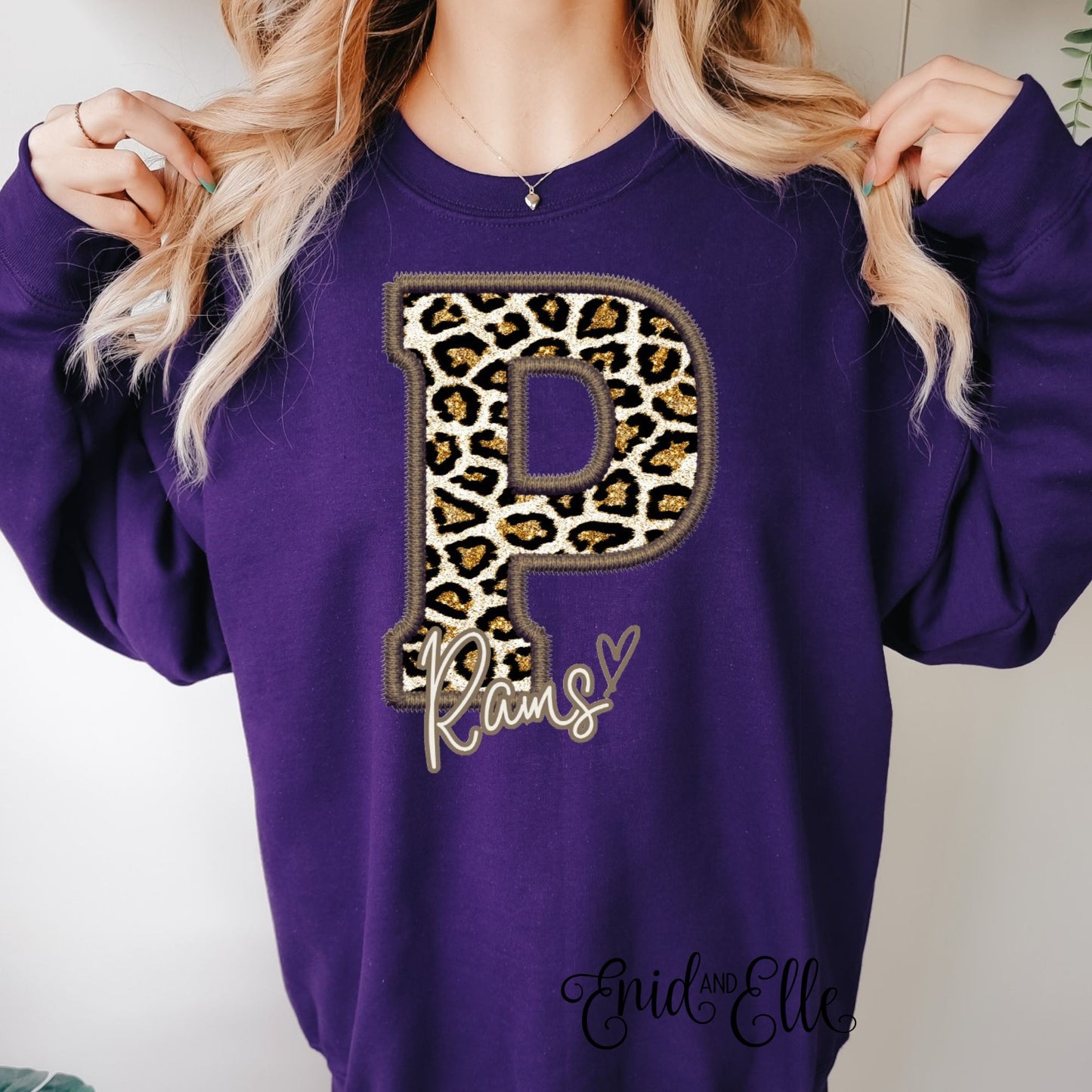 Rams Leopard Faux Glitter Sweatshirt