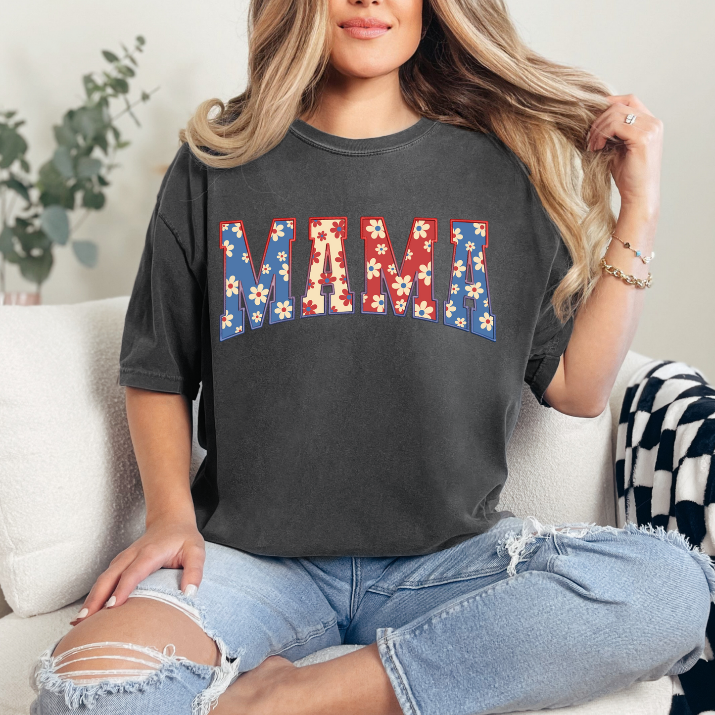 Mama Floral Comfort Color Shirt T-shirt