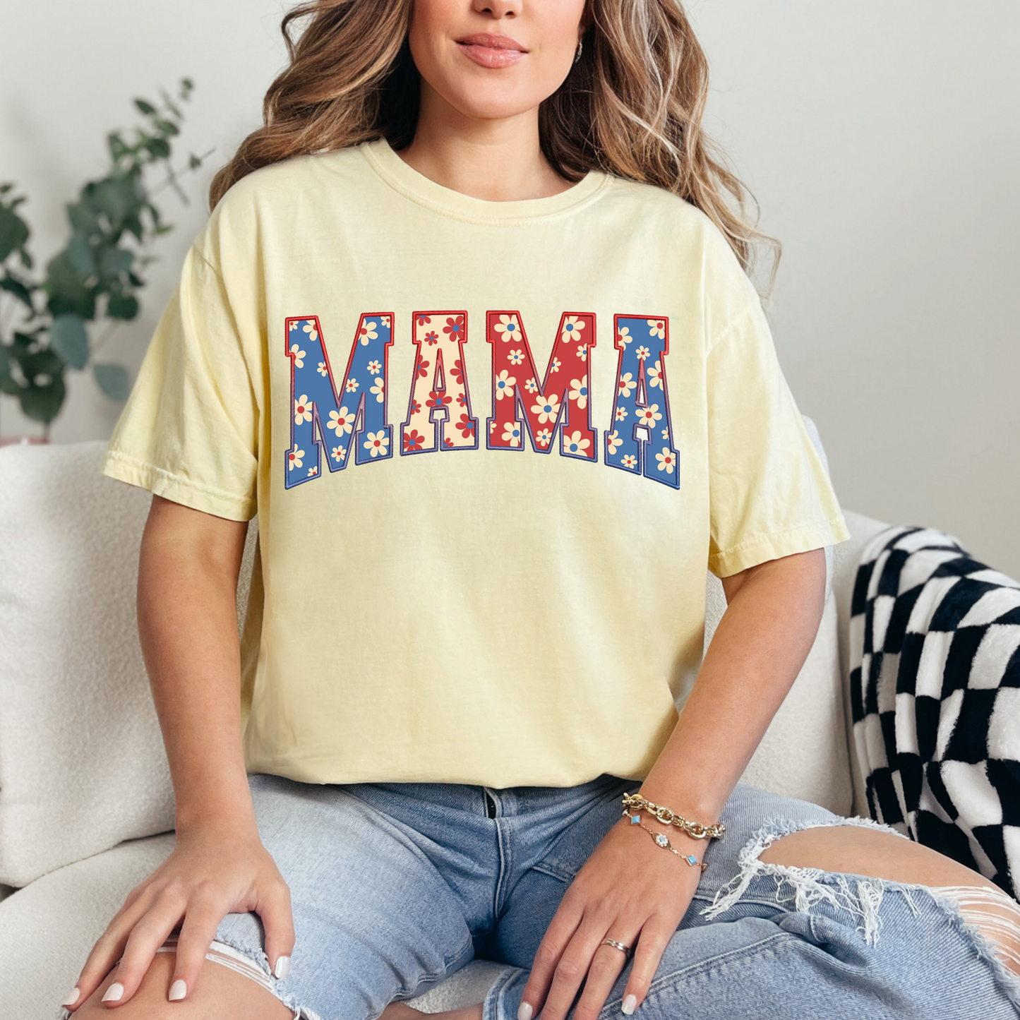 Mama Floral Comfort Color Shirt T-shirt