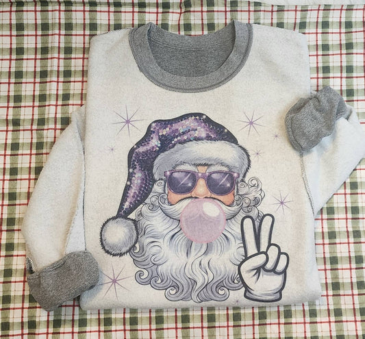 Santa's inside out sweatshirt