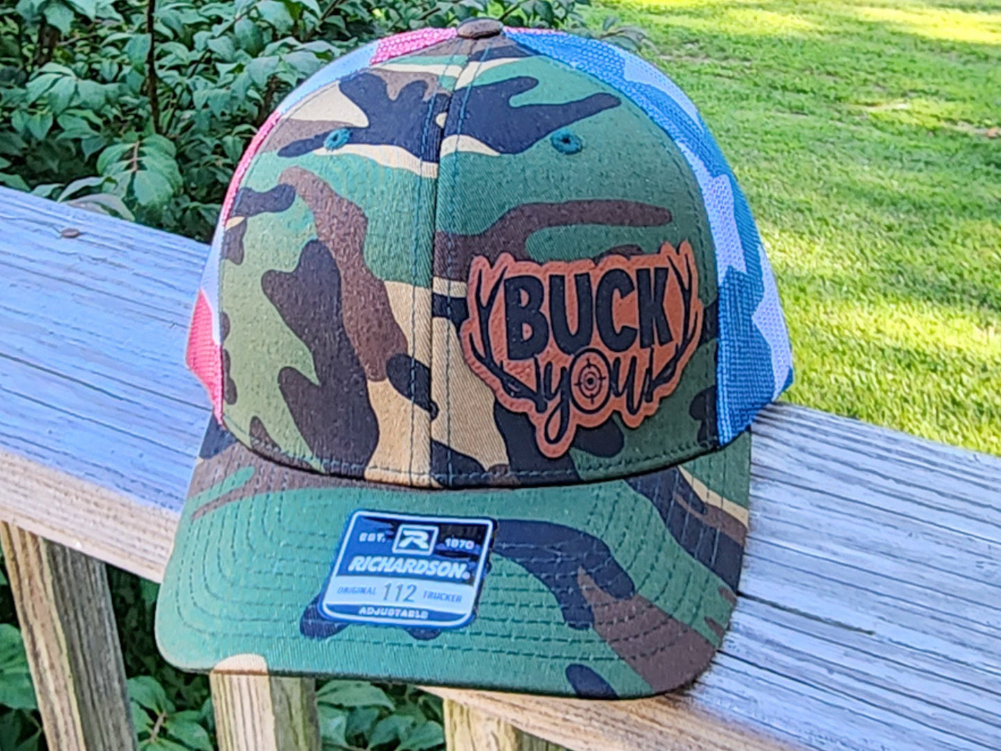 Mens Buck You Camo/Flag hat