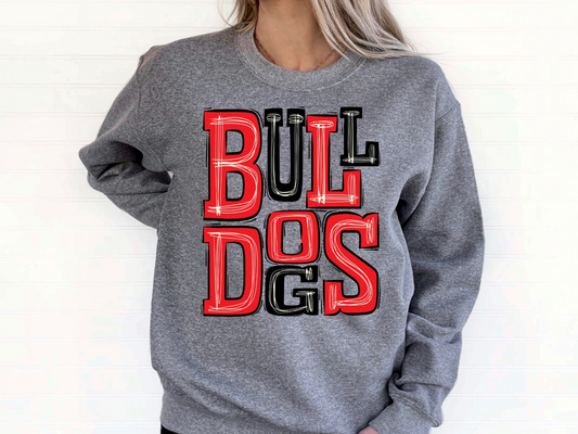 Bulldogs Boho Letter Sweatshirt