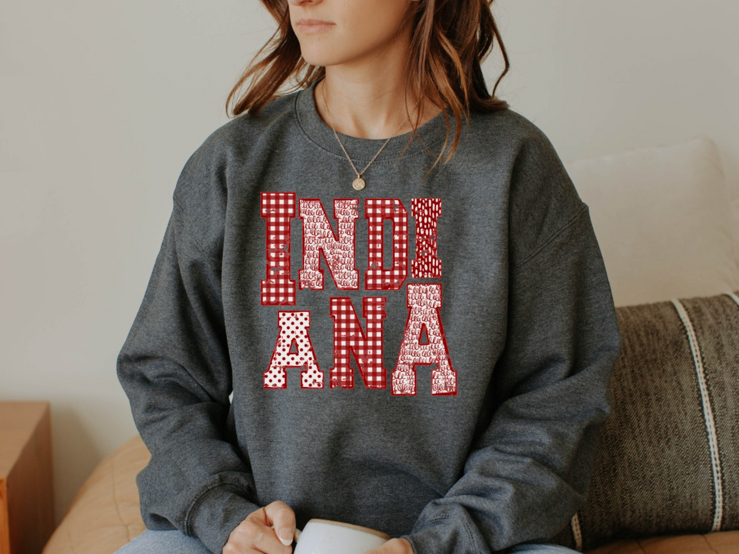 Indiana Plaid Sweatshirt