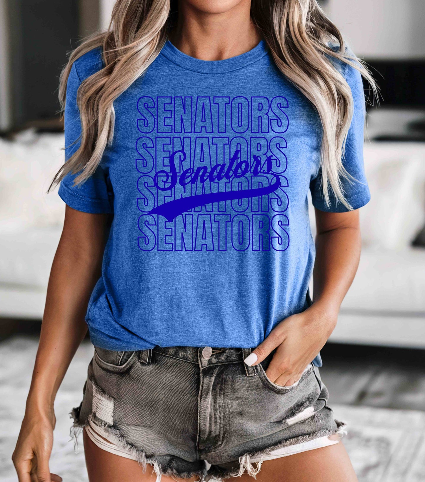 Stacked Pennant Mascot Customized Spirit Wear