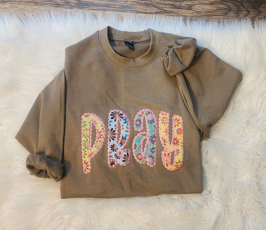Pray Jerzee  Brown Sweatshirt