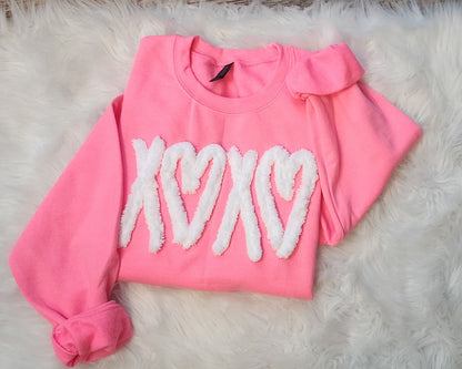 XOXO Yarn Embroidery Gildan Sweatshirt