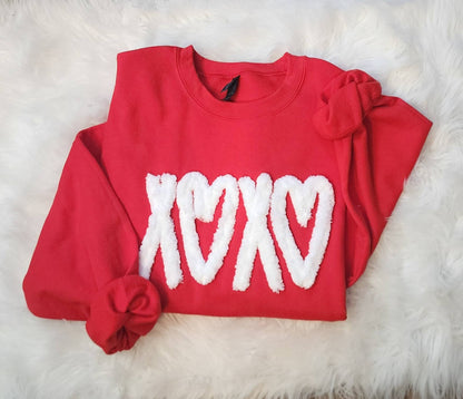 XOXO Yarn Embroidery Gildan Sweatshirt