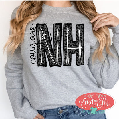 NH Cougar Black Leopard Sweatshirt