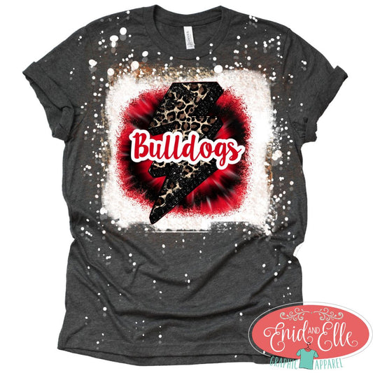 Bulldogs Tie Dye Bolt T-shirt