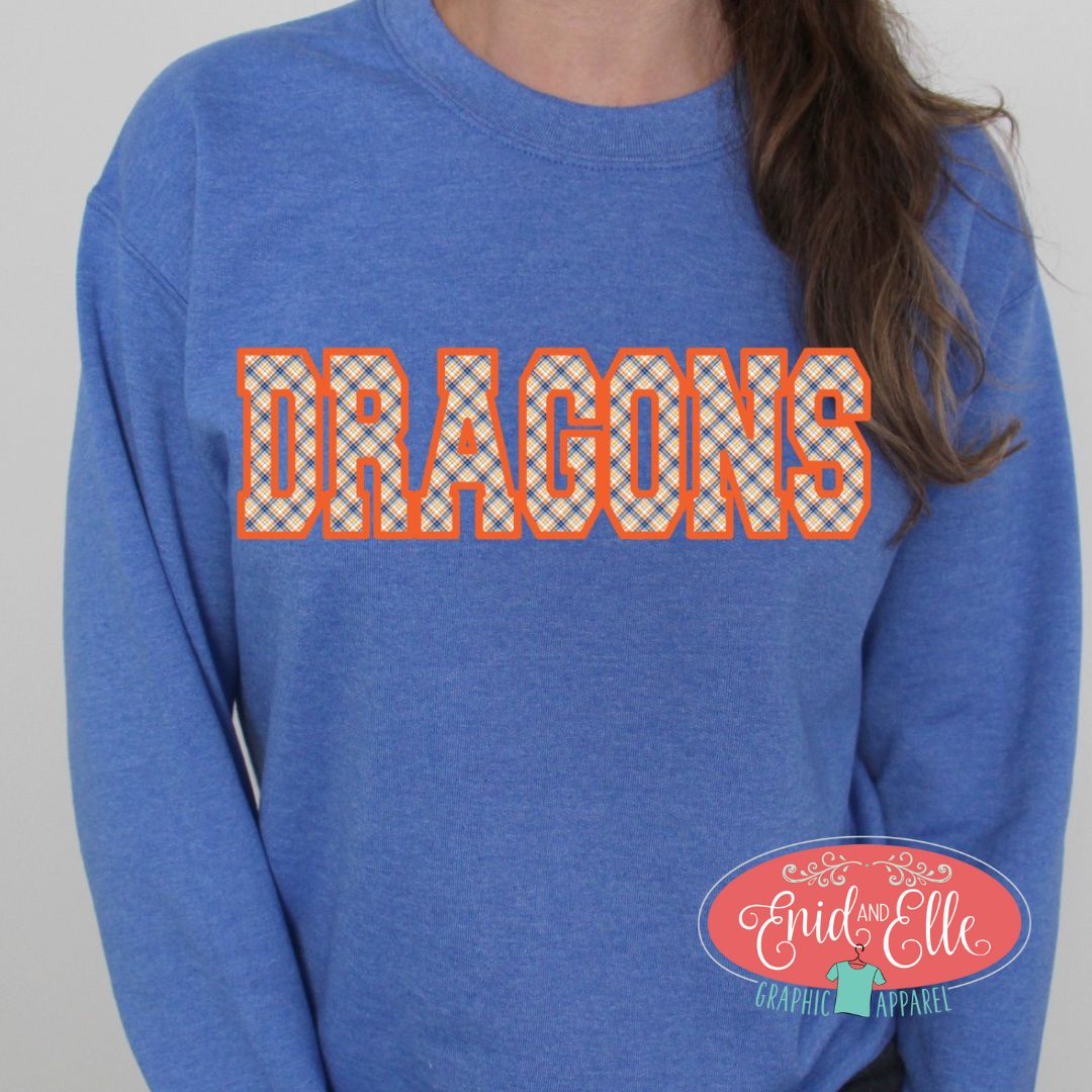 Dragons Plaid Sweatshirt