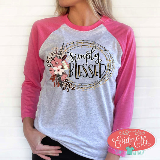 Simply Blessed Raglan Shirt