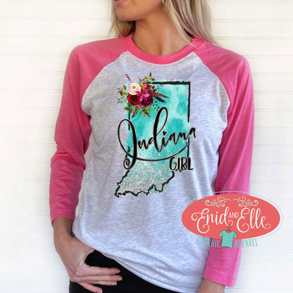 Indiana Girl Raglan Shirt