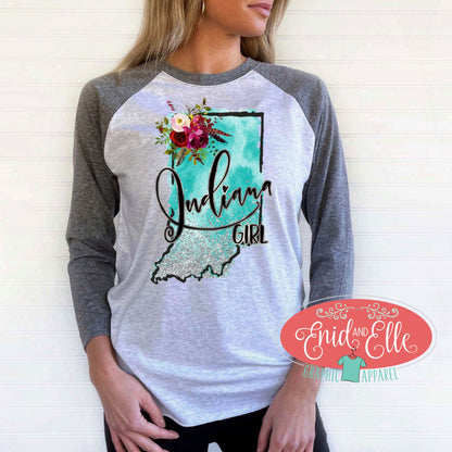 Indiana Girl Raglan Shirt