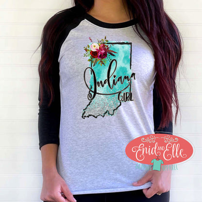 Indiana Girl Raglan Shirt