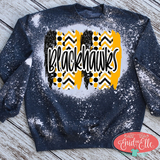 Blackhawks Brush Stroke Bleached Sweatshirt