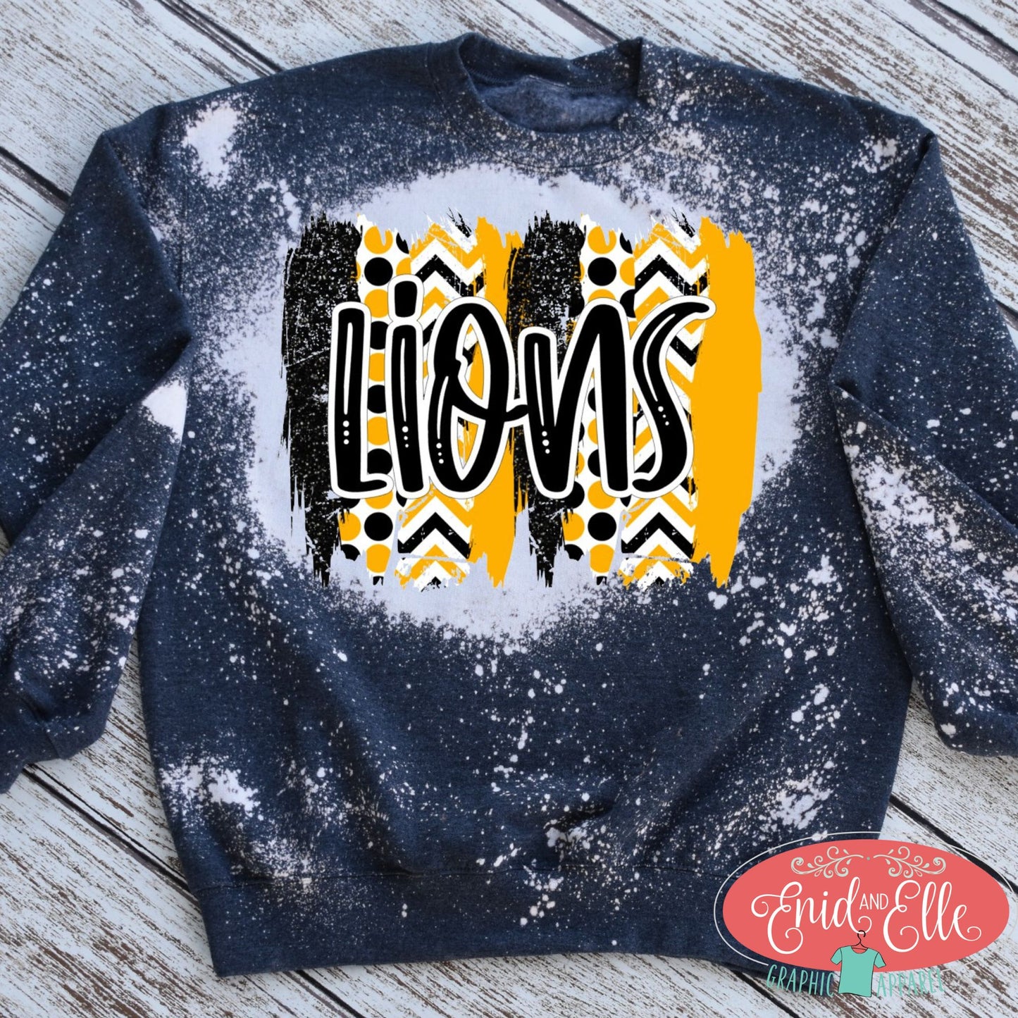 Lions Brush Stroke Bleached Sweatshirt