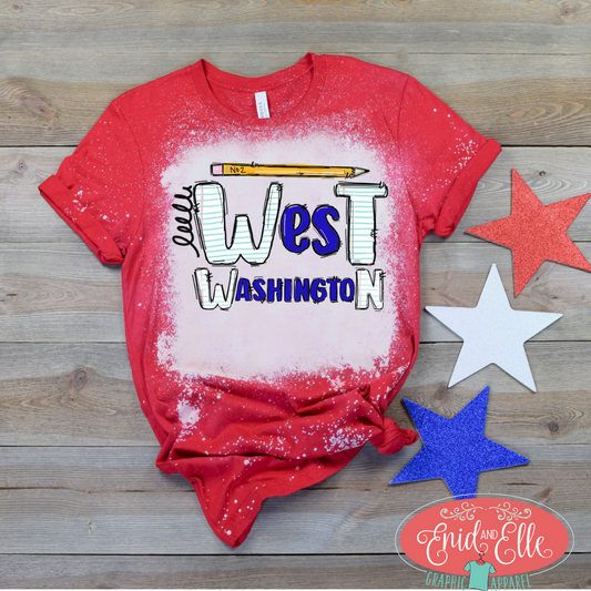 West Washington Red Bleached Shirt