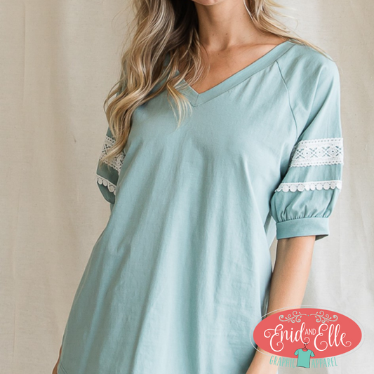 Sage Lace Top