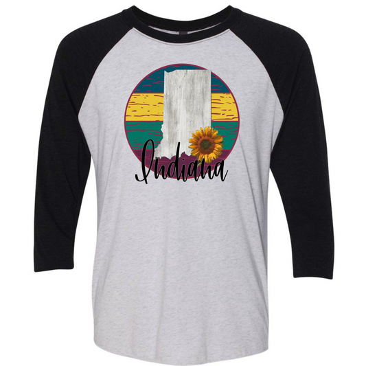 Indiana Sunflower Raglan Shirt - Enid & Elle