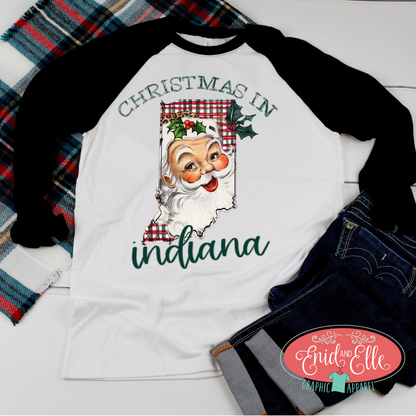 Christmas in Indiana Raglan Shirt