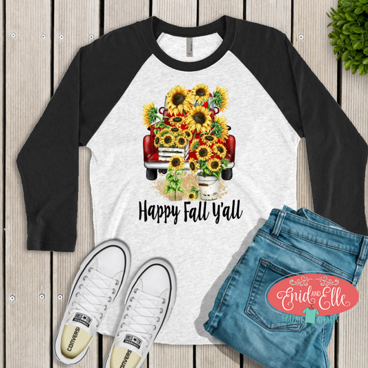 Sunflower Raglan Black sleeve color - Enid & Elle