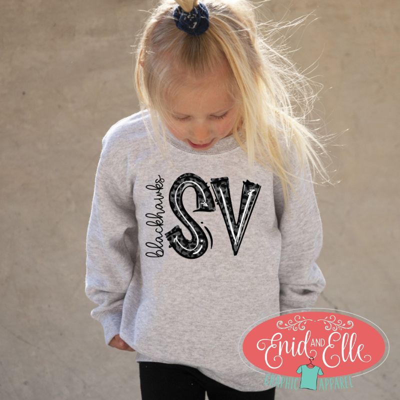 SV Black Leopard Youth Sweatshirt