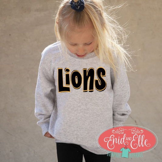 Lions DoodleYouth Sweatshirt