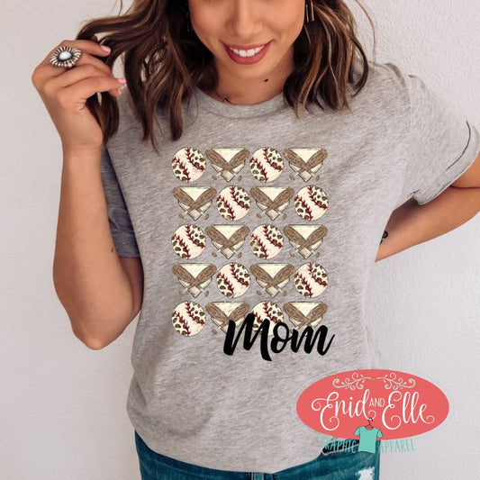 Baseball Mom Grunge Shirt