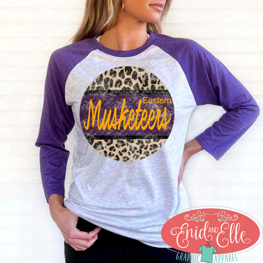 Musketeer Leopard Circle Raglan