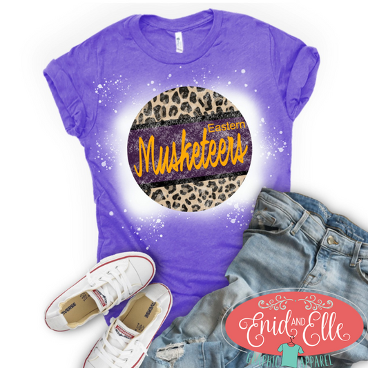 Eastern Pekin Leopard Circle Bleached T-shirt