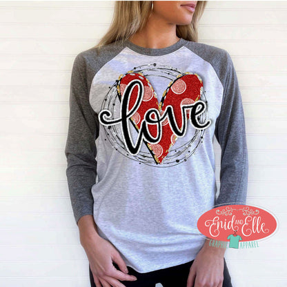 Love Valentine's Day Raglan Shirt